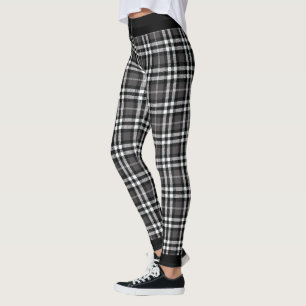 Black & White Plaid Leggings