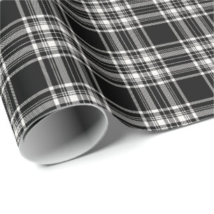 Black & White Plaid Wrapping Paper