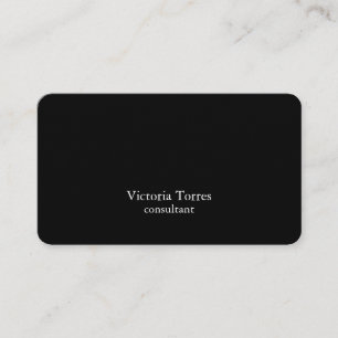 Black & White Plain Creative Modern Consultant Business Card