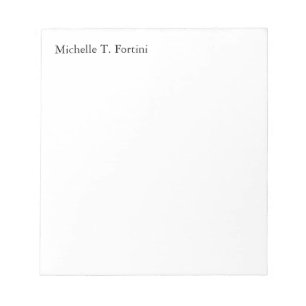 Black White Plain Minimalist Simple Notepad