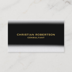 Black White Plain Modern Consultant Business Card