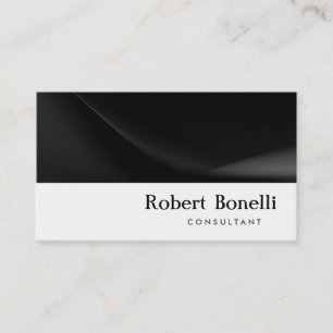 Black White Plain Modern Consultant Business Card