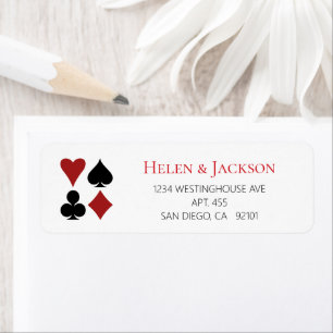 Black White Playing Card Suits Las Vegas Wedding