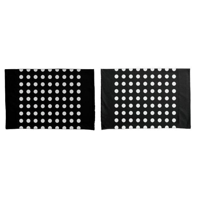 Black & White Poke A Dot Standard Pillow case set (Front-Set)