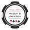 Black White Poker Chip Casino Wedding