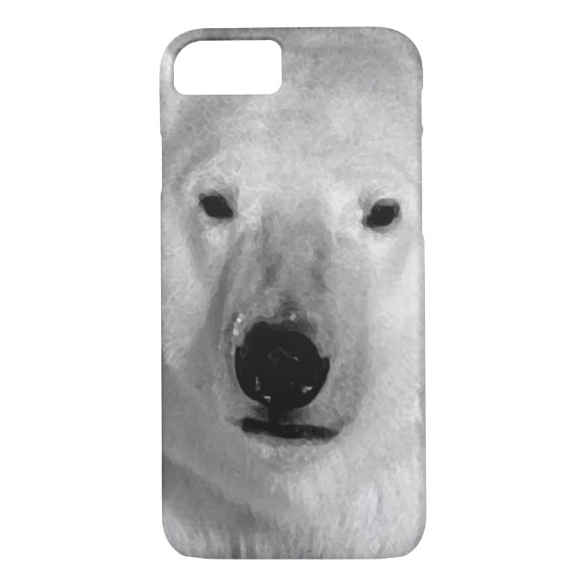 Black & White Polar Bear iPhone 7 Case (Back)