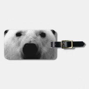 Black & White Polar Bear Luggage Tag