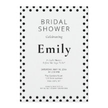 Black & White Polka Dot Bridal Shower Invitation