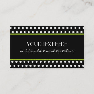Black & White Polka Dot Business Card