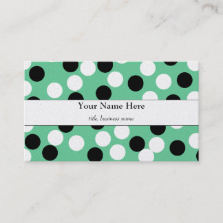 Black & White Polka Dot Business Card