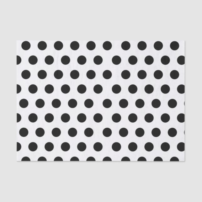Black & White Polka Dot Chic Tissue Paper (Front)