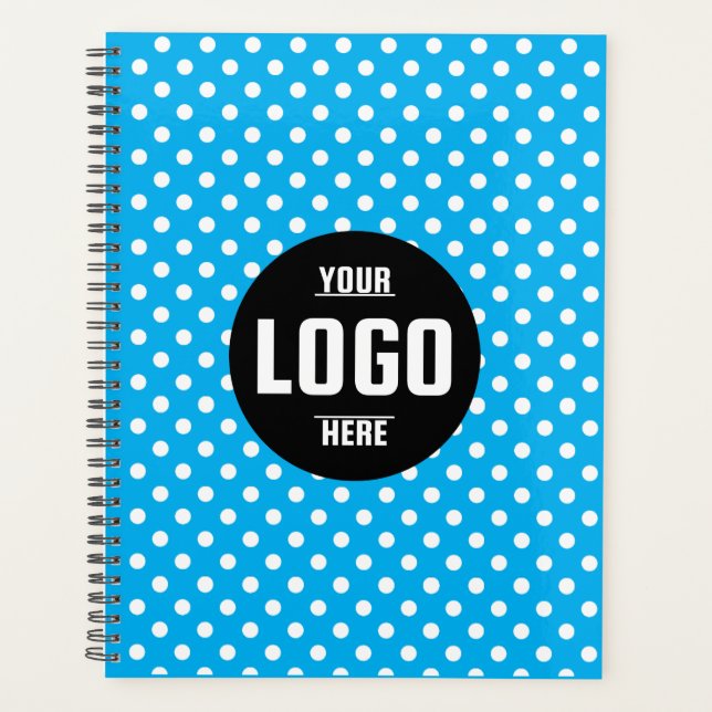 Black & White Polka Dot Custom 2026 Business Planner (Front)