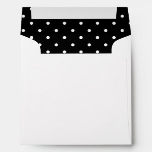 Black White Polka Dot Lined Envelopes