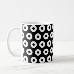 Black/White Polka Dot Pattern Coffee Mug