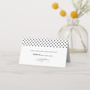 Black   White Polka Dot Wedding Table Place Cards