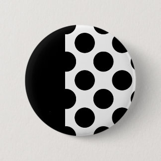 Black & White Polka dots 6 Cm Round Badge