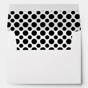 Black White Polka Dots Big and Small Envelopes