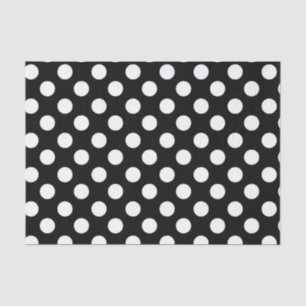 Black & White Polka Dots Birthday Party Tissue Paper