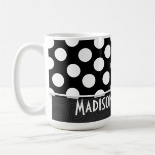 Black & White Polka Dots Coffee Mug