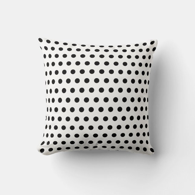 Black white polka dots cushion (Front)