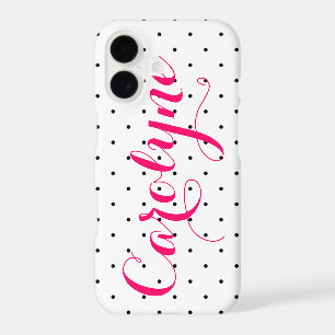 Black & White Polka Dots Custom iPhone 7 Case