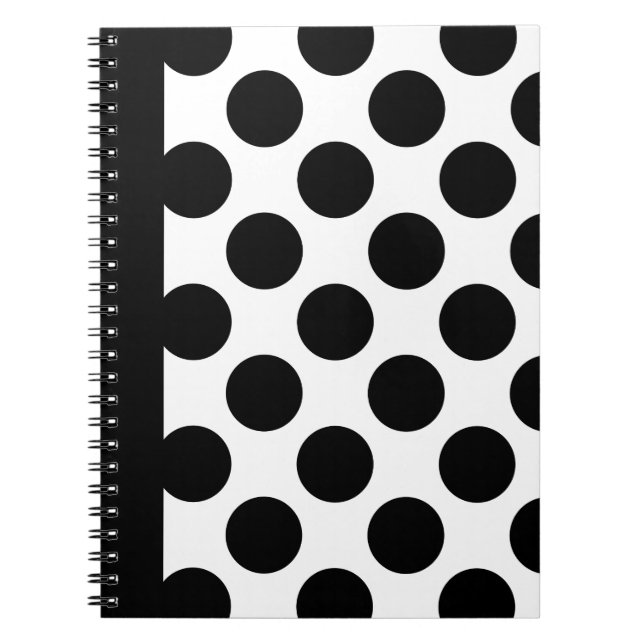 Black & White Polka dots Notebook (Front)
