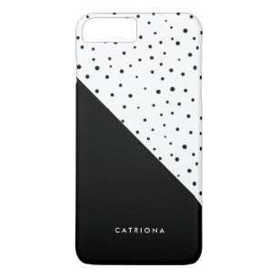 Black & White Polka Dots Patten Abtract Custom iPhone 8 Plus/7 Plus Case
