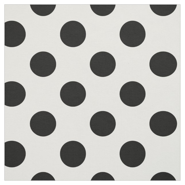 Black White Polka-dots Pattern Fabric (Swatch)