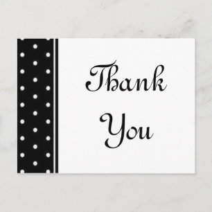 Black & White Polka Dots Postcard