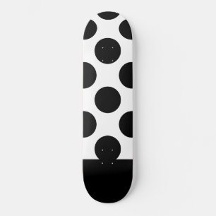 Black & White Polka dots Skateboard