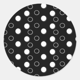 Black & White Polka Dots Stickers