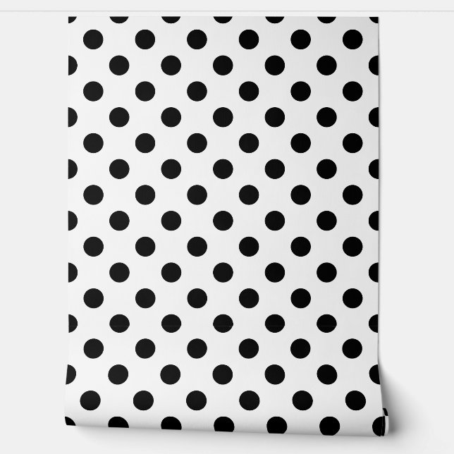 Black White Polka-dots Wallpaper (Unrolling)