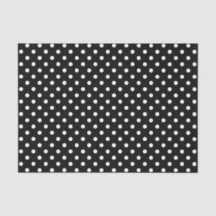 Black & white polka dots wedding gift tissue paper