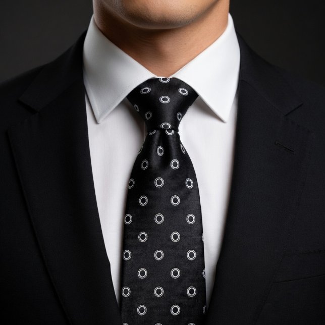 Black & White Polka Subtle Elegant Tie (Creator Uploaded)