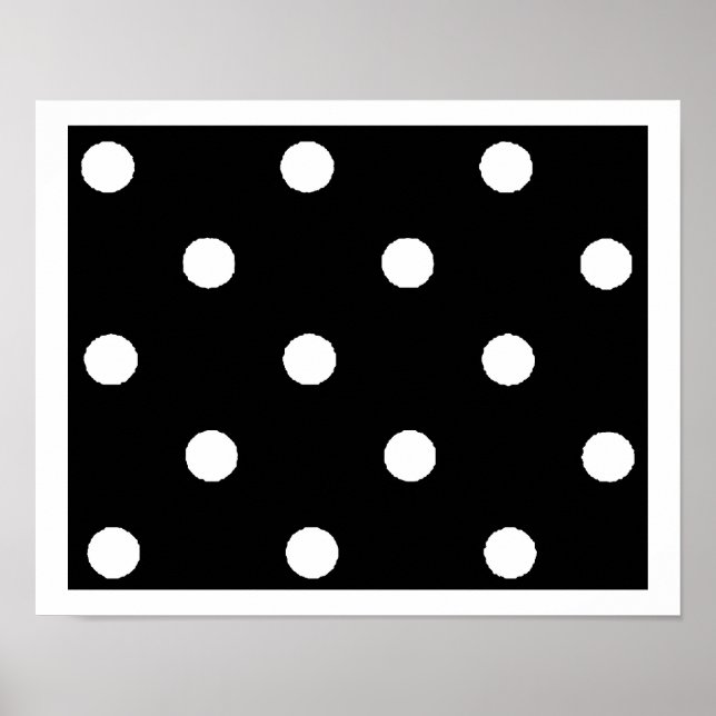 black & white polkadots poster (Front)