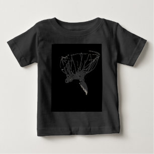 Black White Pop Art Basketball Baby T-Shirt