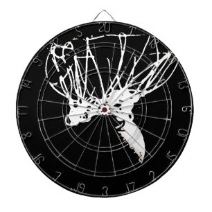Black White Pop Art Basketball Dartboard