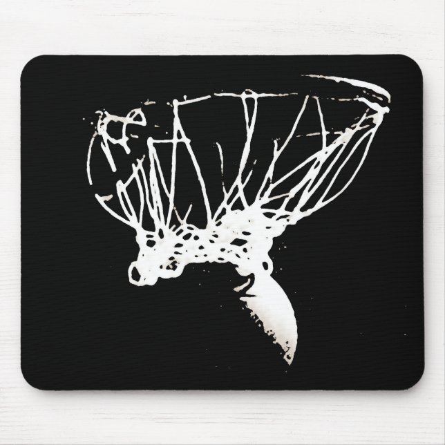 Black White Pop Art Basketball Mouse Mat (Front)