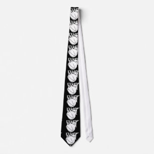 Black & White Pop Art Basketball Neckwear