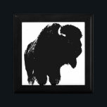 Black & White Pop Art Bison Buffalo Gift Box<br><div class="desc">Old Historical American National Symbols -Native American Historical Indian Art - Western Native Old West Image - Buffalo / Bison Digital Artwork</div>