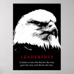 Black White Pop Art Eagle Leadership Poster<br><div class="desc">Freedom & Courage Motivational  Eagles Images - Fearsome Patriotic Eagle - Pop Art Syle American Eagle Landing Image - Sephia Brown Tones Watercolor Effect American Bald Eagle - Fearless American Bald Eagle: Flying American Eagle Pictures - The bald eagle is the national bird and symbol of the USA.</div>