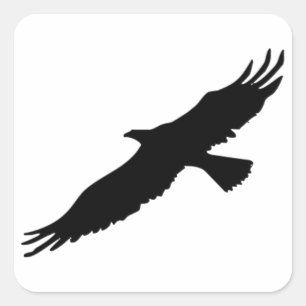 Black & White Pop Art Eagle Square Sticker