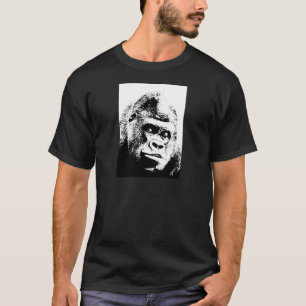 Black White Pop Art Gorilla T-Shirt
