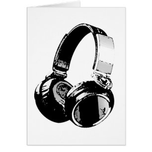 Black & White Pop Art Headphone