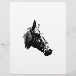 Black & White Pop Art Horse Flyer