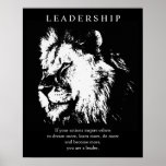 Black White Pop Art Leadership Lion Poster<br><div class="desc">Lion Digital Artwork - Lion Head Computer Animal Art - College Pop Art - Wild Big Cats Computer Images</div>