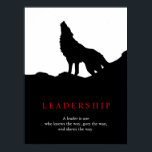 Black White Pop Art Leadership Wolf Poster<br><div class="desc">A wolf is still a wolf,  even when he's alone. Perhaps a wolf is even more of a wolf when he's alone.</div>