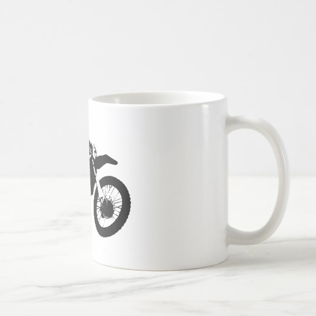 Black White Pop Art Motocross Motorcyle Sport Coffee Mug (Right)