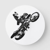 Black White Pop Art Motocross Motorcyle Sport
