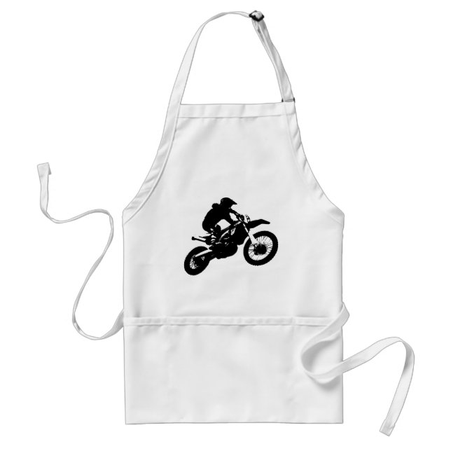 Black White Pop Art Motocross Motorcyle Sport Standard Apron (Front)